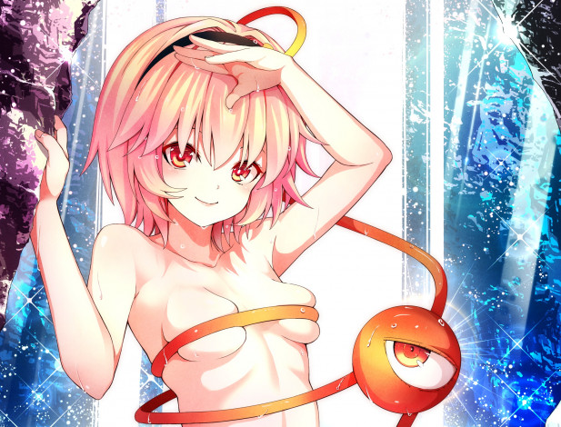 Обои картинки фото аниме, touhou, эротика, девушка