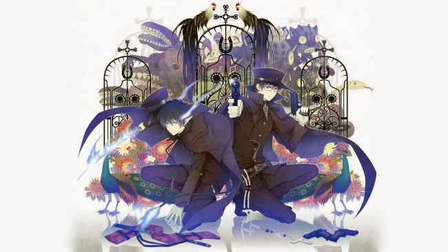 Обои картинки фото аниме, ao no exorcist, парни