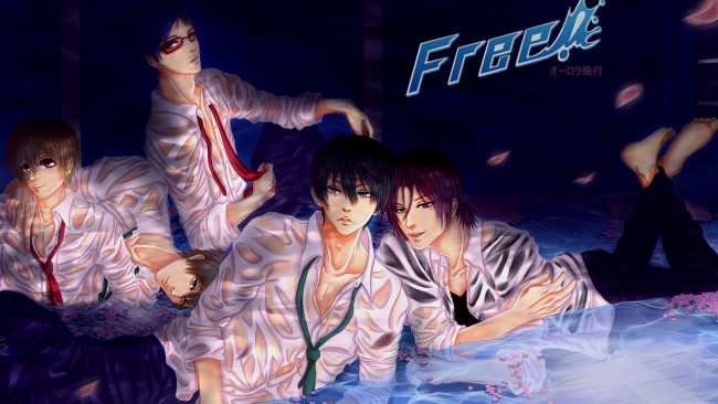 Обои картинки фото аниме, free, парни