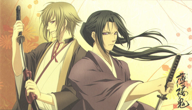 Обои картинки фото аниме, hakuoki, парни