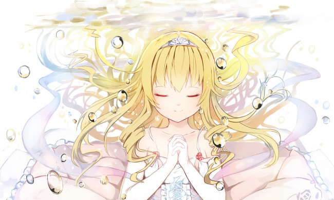 Обои картинки фото amagi brilliant park, аниме, девушка, взгляд, фон