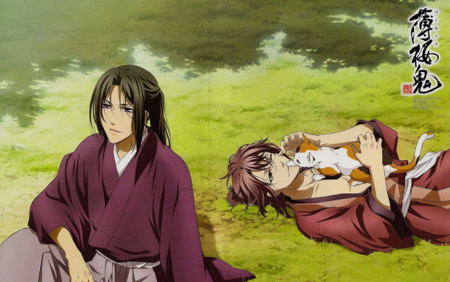 Обои картинки фото аниме, hakuoki, парни