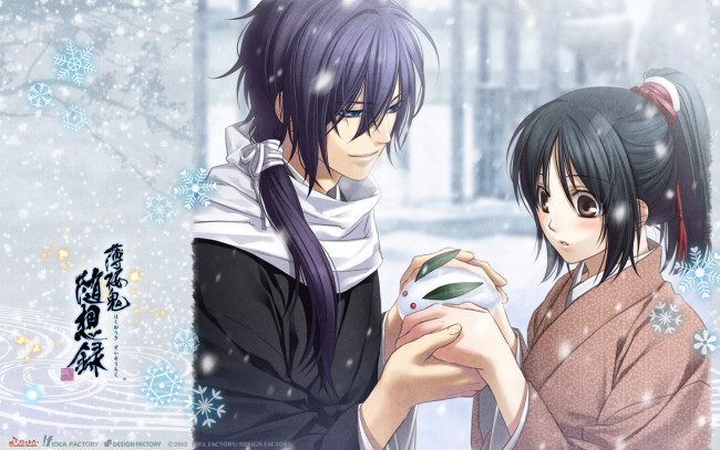 Обои картинки фото аниме, hakuoki, романтика