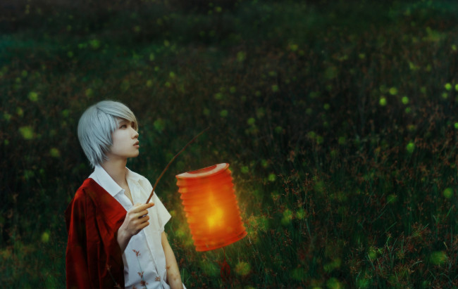 Обои картинки фото разное, cosplay , косплей, crimson-shad, фонарь, парень