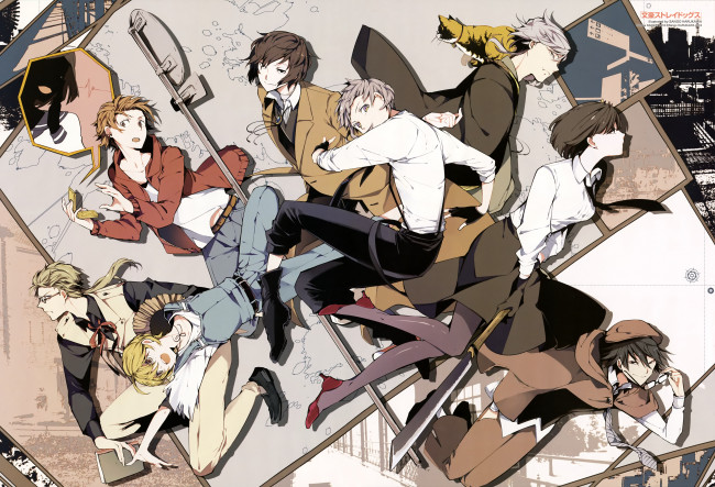 Обои картинки фото аниме, bungou stray dogs, bungou, stray, dogs, парни