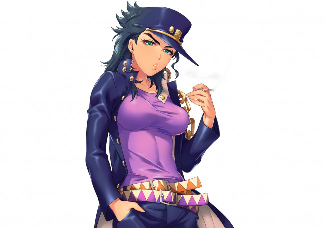 Обои картинки фото аниме, jojo`s bizarre adventure, девушка