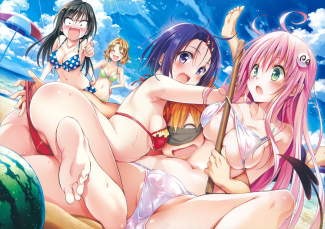 Обои картинки фото аниме, to love ru, девушки