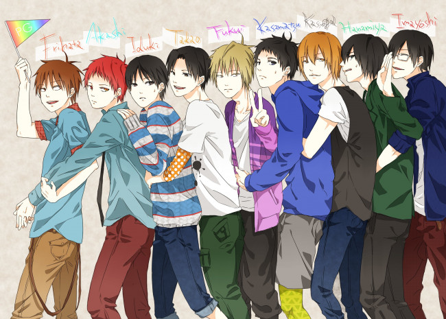 Обои картинки фото аниме, kuroko no baske, парни