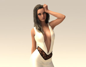 Картинка 3д+графика люди+ people фон девушка взгляд