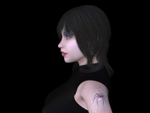 Картинка 3д+графика портрет+ portraits девушка взгляд фон