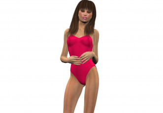 Картинка 3д+графика люди+ people фон девушка взгляд