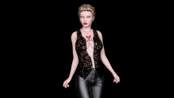 Картинка 3д+графика люди+ people девушка взгляд фон