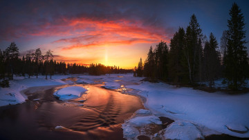 Картинка природа зима рассвет