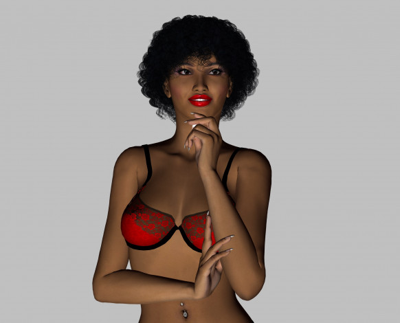 Обои картинки фото 3д графика, люди , people, фон, взгляд, девушка