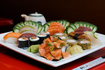 Картинка еда рыба +морепродукты +суши +роллы снедь