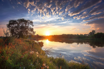 Картинка природа восходы закаты простор