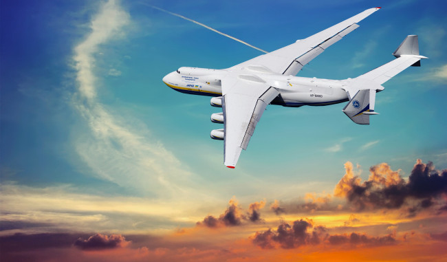Обои картинки фото авиация, грузовые самолёты, airlines, антонов, советский, транспортный, реактивный, самолёт, огромный, мрия, украина, ан225, antonov, ан-225, казак, мечта, самолет, небо, облака, cossack, грузовой