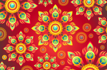 обоя векторная графика, цветы , flowers, узор, фон, цвет