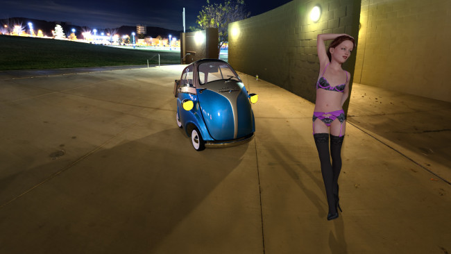 Обои картинки фото 3д графика, люди-авто, мото , people- car ,  moto, фон, взгляд, девушка