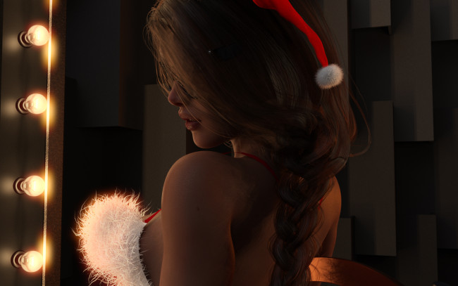 Обои картинки фото 3д графика, люди , people, фон, взгляд, девушка