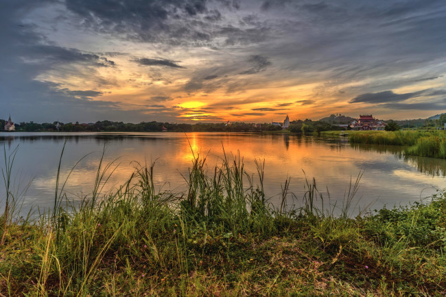 Обои картинки фото природа, восходы, закаты, простор