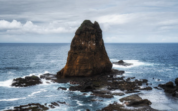 Картинка природа побережье скала камни море