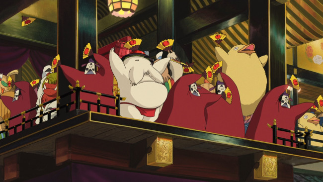 Обои картинки фото аниме, spirited away, духи, балкон