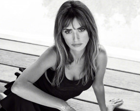 Картинка девушки penelope+cruz актриса черно-белая