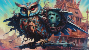 Картинка фэнтези роботы +киборги +механизмы животное киборг