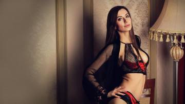 обоя девушки, - брюнетки,  шатенки, crystallana