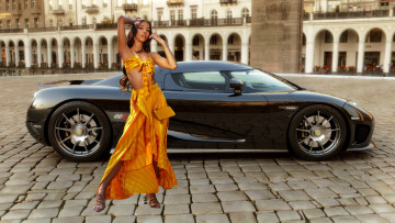 обоя девушки, lia lin, юбка, топ, сумочка