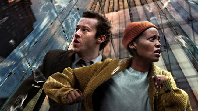 Обои картинки фото a quiet place,  day one ,  2024 , кино фильмы, -unknown , другое, тихое, место, день, первый, ужасы, фантастика, драма, lupita, nyongo, joseph, quinn, а, quiet, place, day, one