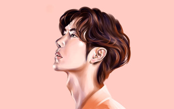 обоя рисованное, люди, ван, ибо, актер, портрет, лицо