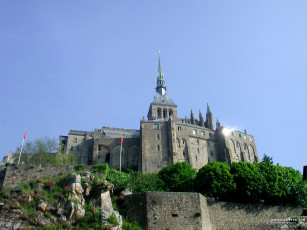 Картинка города крепость мон сен мишель франция