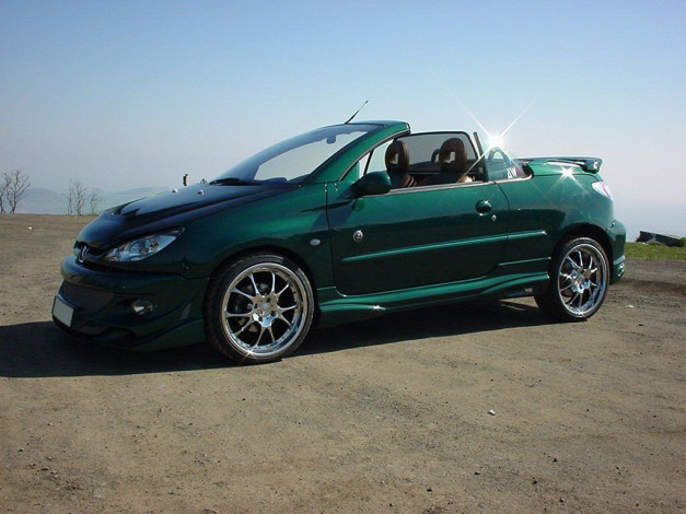 Обои картинки фото peugeot, 206, cc, автомобили