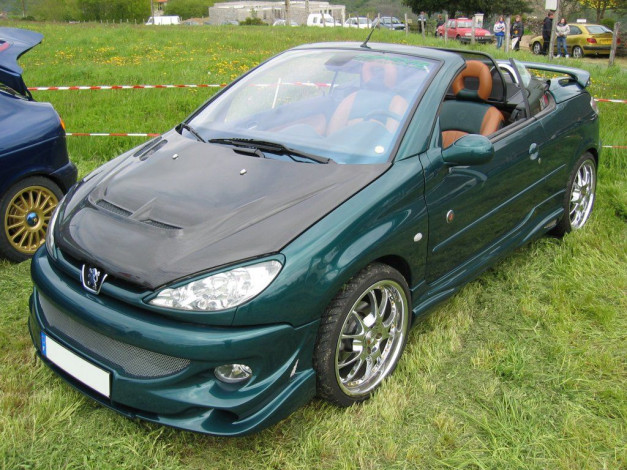 Обои картинки фото peugeot, 206, cc, автомобили