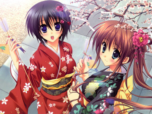 обоя аниме, akaneiro, ni, somaru, saka