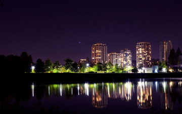 Картинка города огни ночного