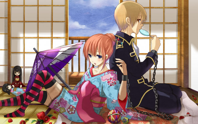 Обои картинки фото аниме, gintama