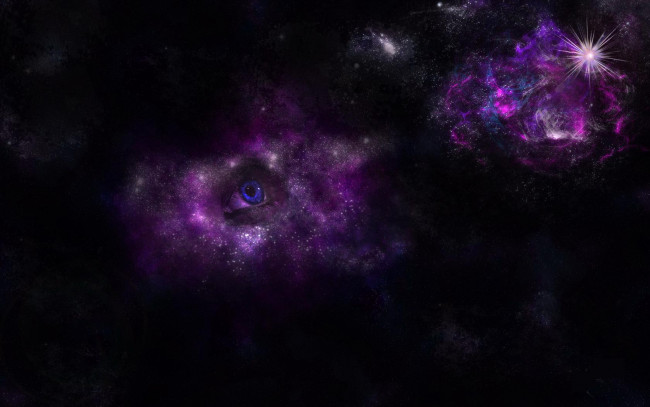 Обои картинки фото 3д, графика, 3d, eyes, глаза, глаз, космос, звезда