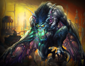 Картинка world of warcraft trading card game видео игры richie marella арт gargoyle