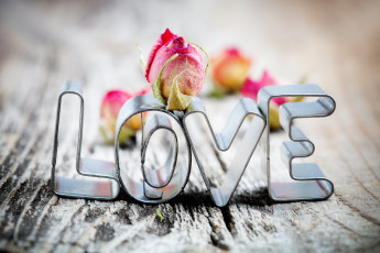 обоя праздничные, день, св, валентина, сердечки, любовь, роза, надпись