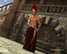 Картинка 3д+графика люди+ people спартанец