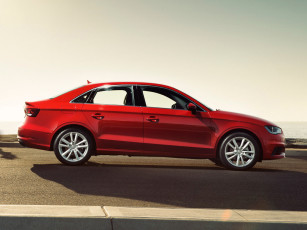 обоя автомобили, audi, a3, sedan, красный, 1-4, t, au-spec, 8v, 2013г