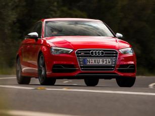 Картинка автомобили audi красный s3 2014г 8v au-spec sedan