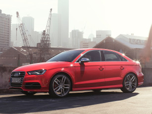 Картинка автомобили audi s3 sedan красный 2014г 8v au-spec