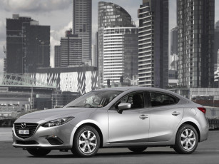 обоя автомобили, mazda, au-spec, sedan, mazda3, серый, 2014г, bm