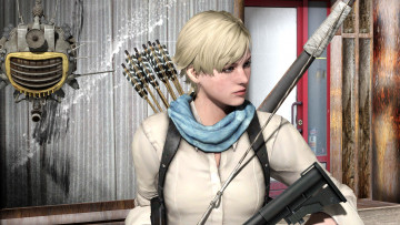 Картинка 3д+графика амазонки+ amazon лук взгляд девушка