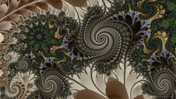 Картинка 3д+графика фракталы+ fractal цвета фон узор