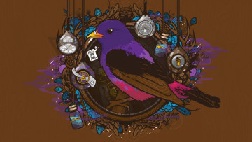 Картинка рисованные минимализм птица